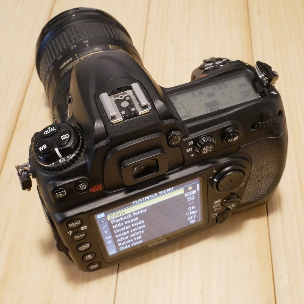 Nikon D300 Digital SLR Camera with Lens, Case, Straps, Battery, Charger, CF Card